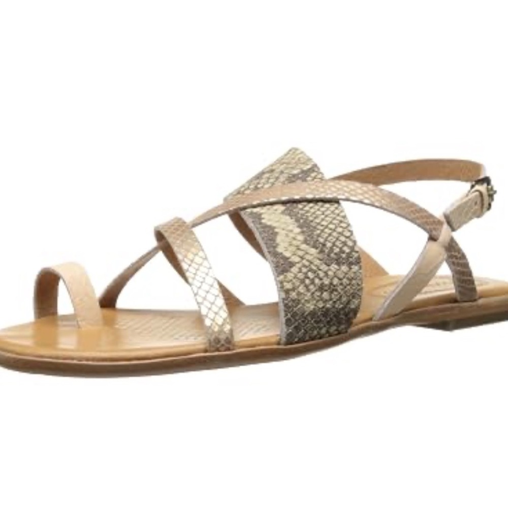 Corso Como Vintage Snakeskin Carnival Strappy Toe Loop Sandals Women's Size 11